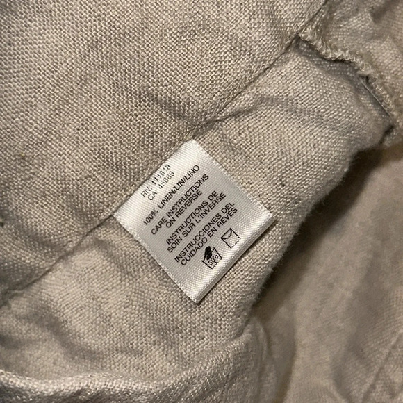 cream / beige Michael Michael Kors 100% linen pants size 8 - Picture 6 of 6